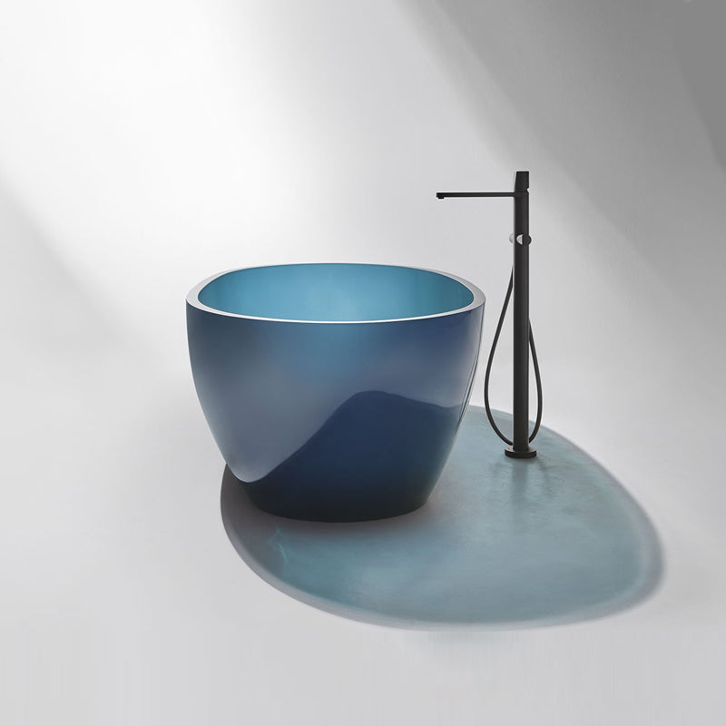 Soaking Stand Alone Bathtub Back to Wall Antique Finish Bathtub