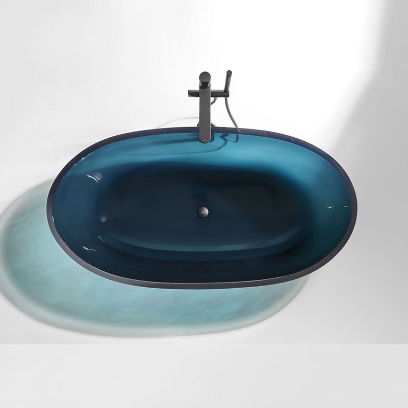 Soaking Stand Alone Bathtub Back to Wall Antique Finish Bathtub