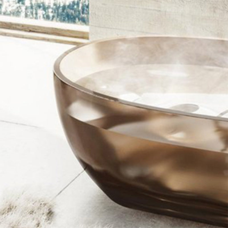 Soaking Stand Alone Bathtub Back to Wall Antique Finish Bathtub