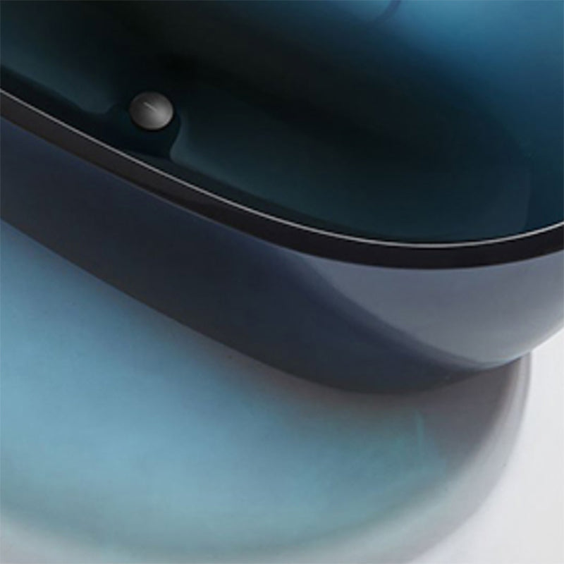 Soaking Stand Alone Bathtub Back to Wall Antique Finish Bathtub
