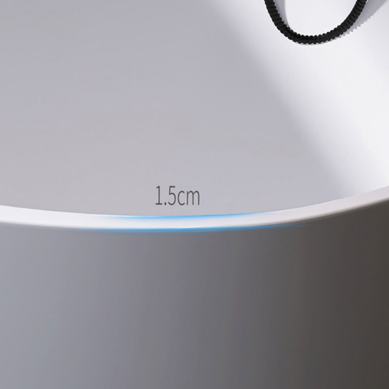 White Acrylic Corner Soaking Bath Modern Back to Wall Bathtub