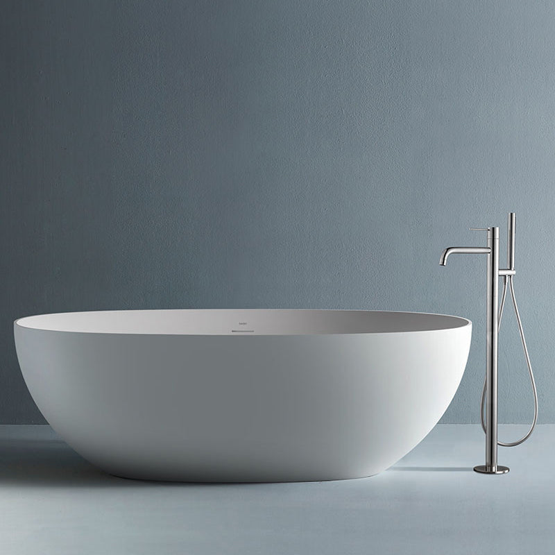 Stone Soaking Bathtub Antique Finish Oval Freestanding Bath Tub