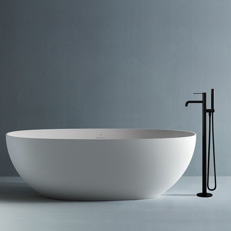 Stone Soaking Bathtub Antique Finish Oval Freestanding Bath Tub