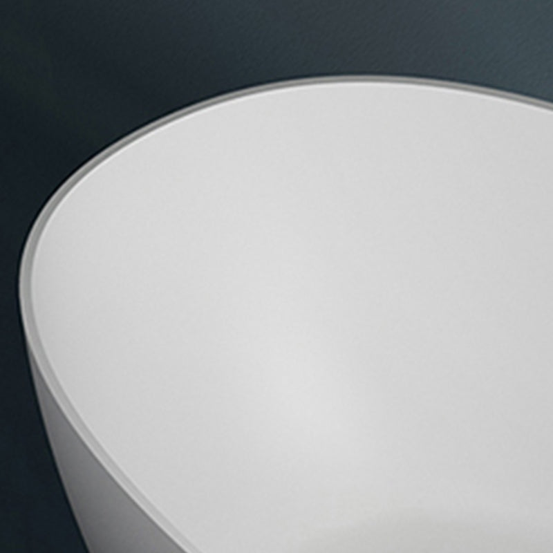 Stone Soaking Bathtub Antique Finish Oval Freestanding Bath Tub