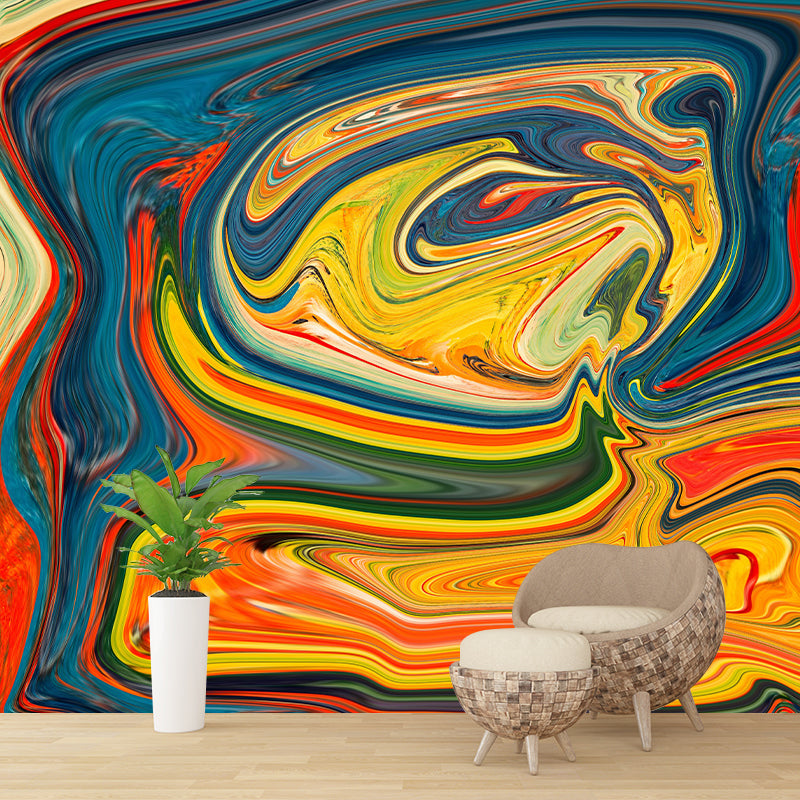 Abstract Painting Wallpaper Environment Friendly Mildew Resistant Indoor Wall Mural