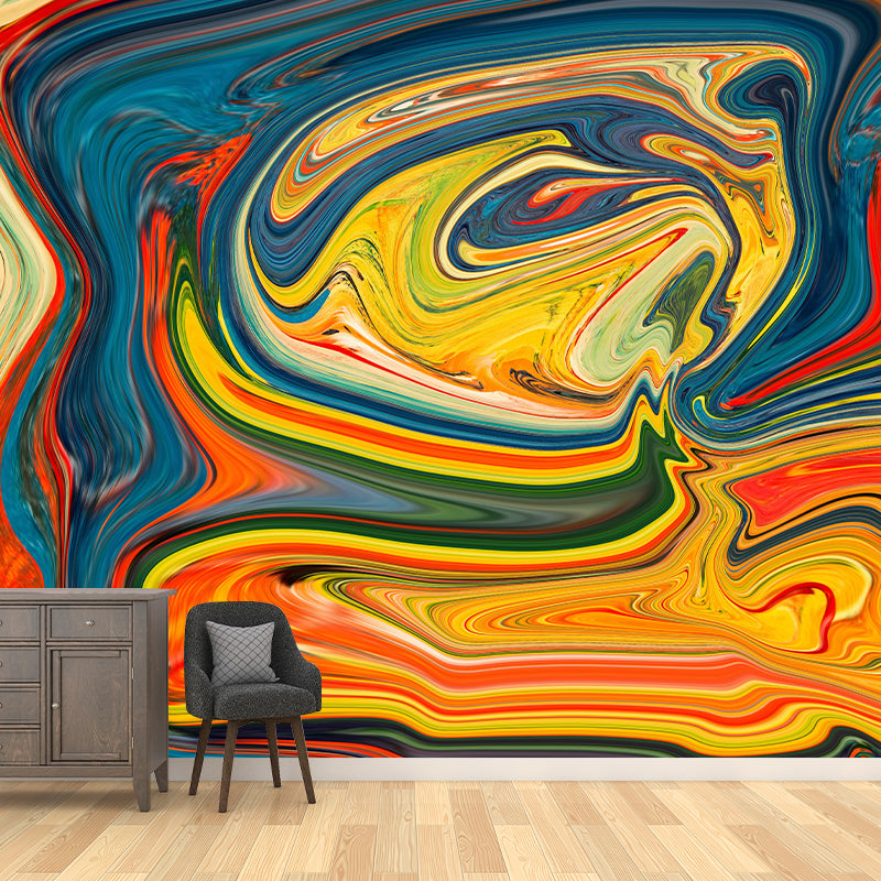 Abstract Painting Wallpaper Environment Friendly Mildew Resistant Indoor Wall Mural
