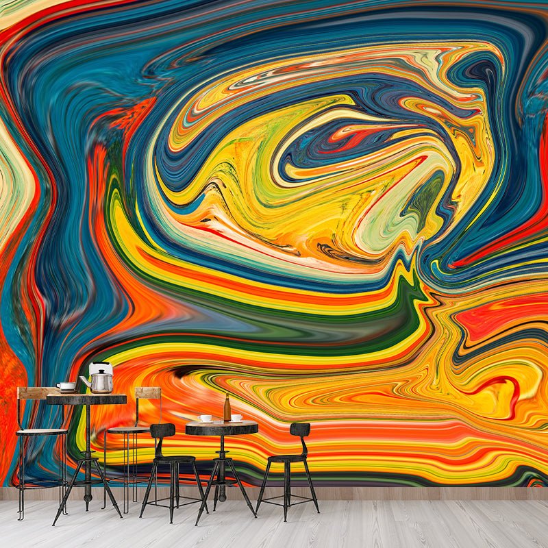 Abstract Painting Wallpaper Environment Friendly Mildew Resistant Indoor Wall Mural