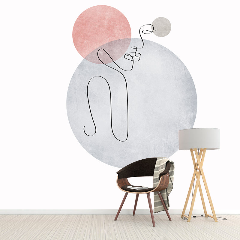 Abstract Painting Wallpaper Environment Friendly Mildew Resistant Indoor Wall Mural
