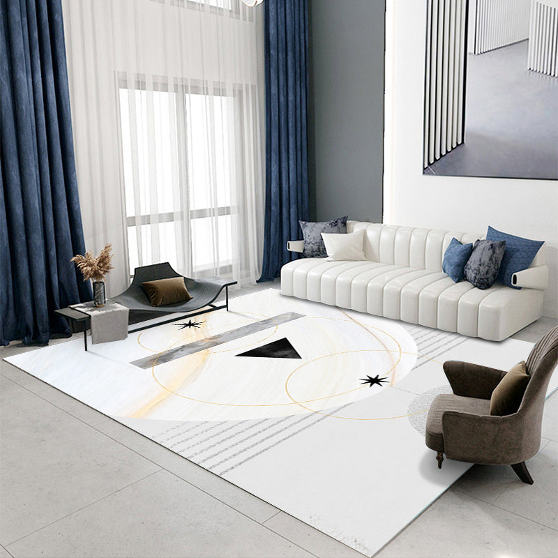Luxury Modern Rug Pattern Polyester Rug Washable Rug for Living Room