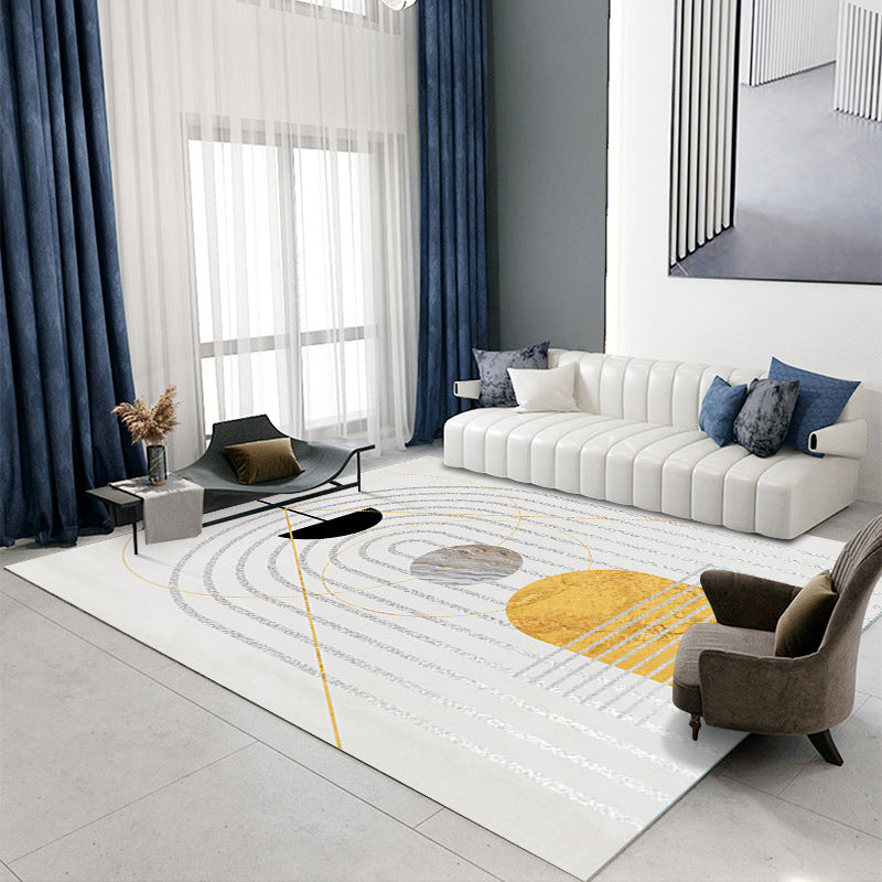 Luxury Modern Rug Pattern Polyester Rug Washable Rug for Living Room