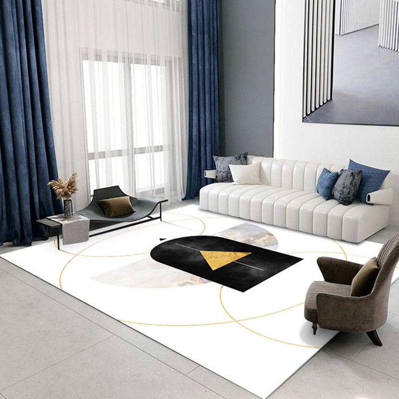 Luxury Modern Rug Pattern Polyester Rug Washable Rug for Living Room