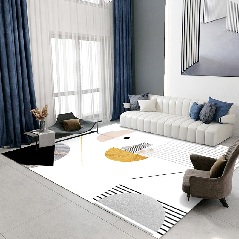 Luxury Modern Rug Pattern Polyester Rug Washable Rug for Living Room