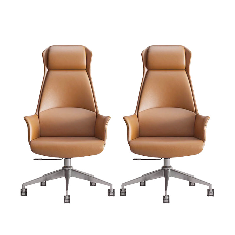 Modern Chair Armless Leather Adjustable Seat Height Desk Chair with Wheels