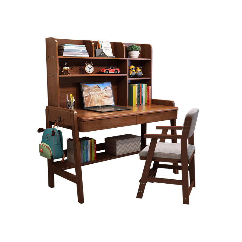 Solid Wood Study Desk Multifunctional Lifting Home Desk with Drawer Student Table