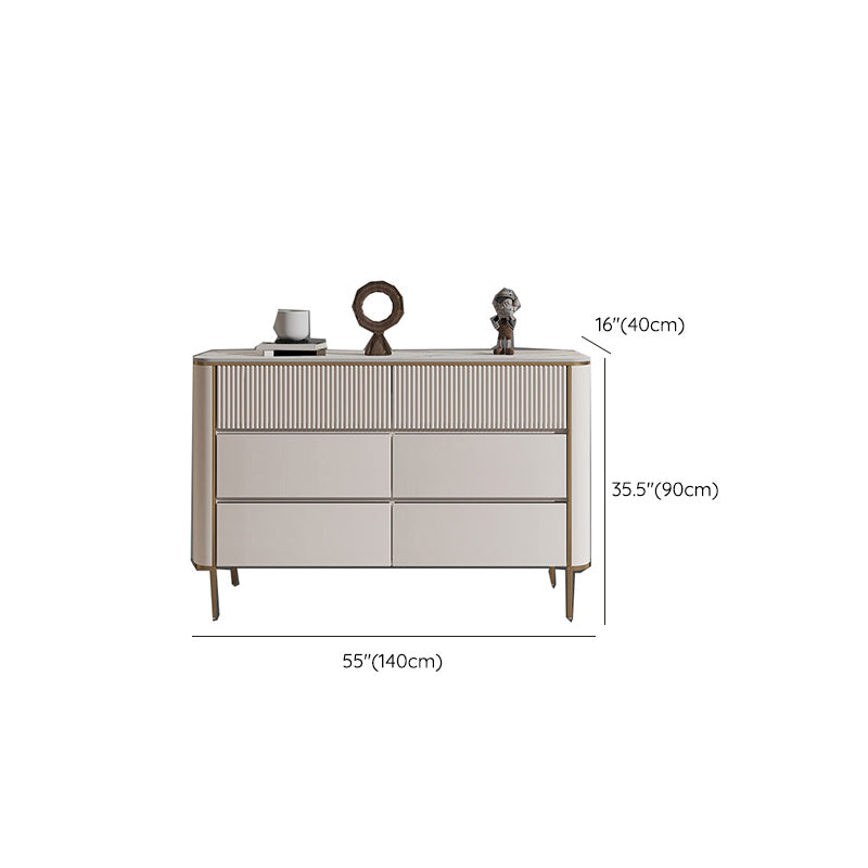 Classic Glam Dresser Stone Storage Chest Dresser with 3/6 Drawers , 15.6 Inch W