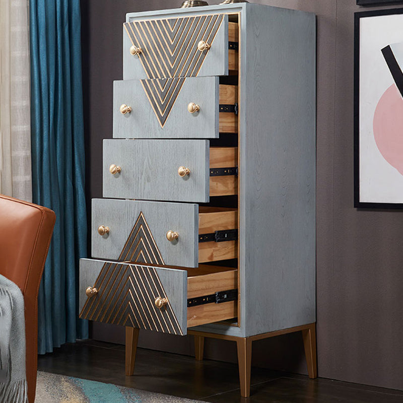 Classic Glam Lingerie Chest Vertical Wood Storage Chest for Bedroom