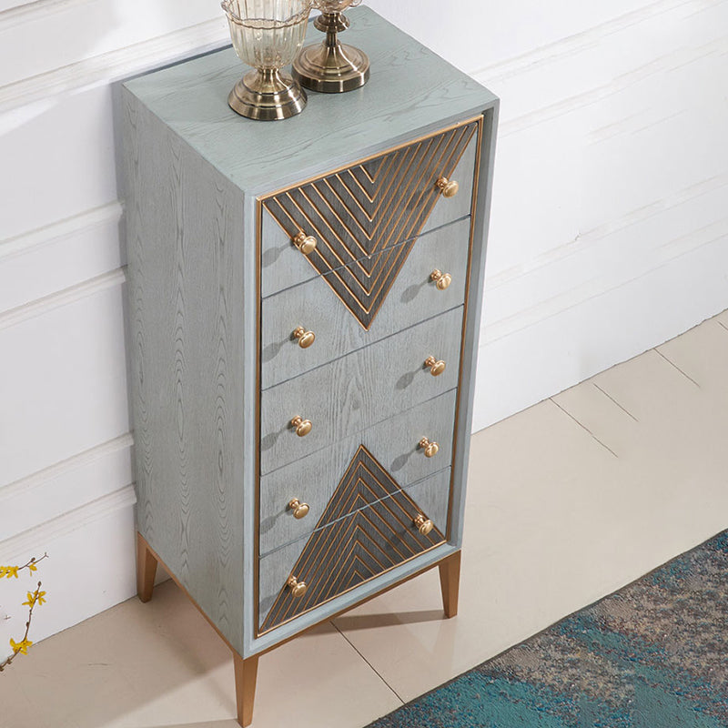 Classic Glam Lingerie Chest Vertical Wood Storage Chest for Bedroom
