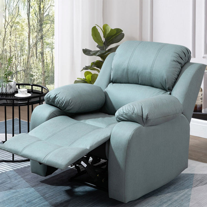Traditional Leather Manual Recliner 34.3' Wide Swivel Base Recliner Chair