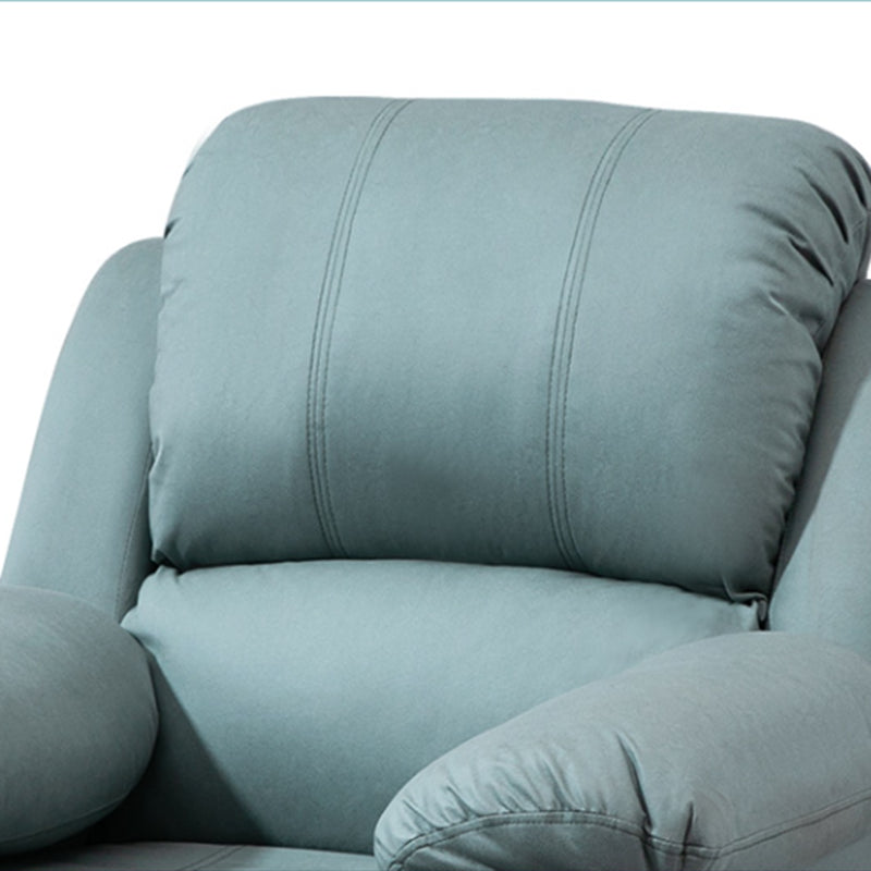 Traditional Leather Manual Recliner 34.3' Wide Swivel Base Recliner Chair