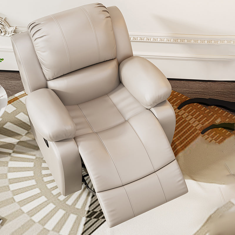 Metal Frame Standard Recliner Faux Leather  Recliner Chair with Lumbar