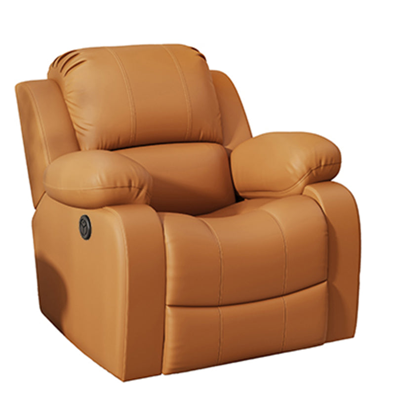 Metal Frame Standard Recliner Faux Leather  Recliner Chair with Lumbar