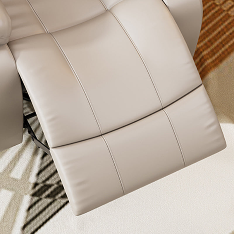 Metal Frame Standard Recliner Faux Leather  Recliner Chair with Lumbar