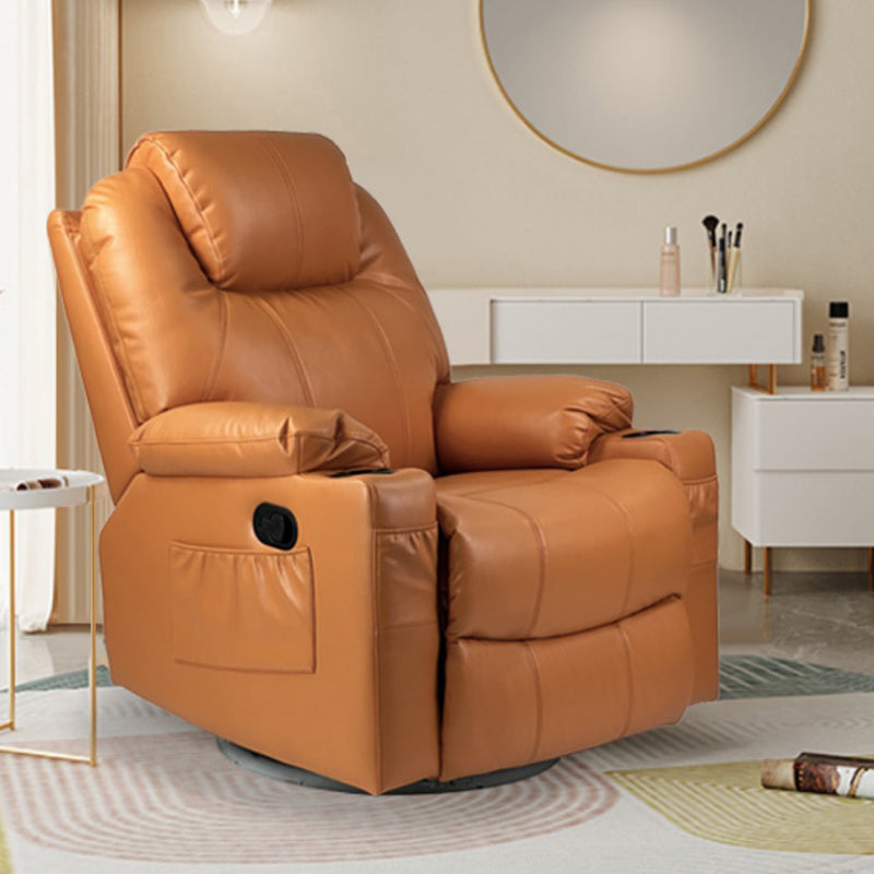 Metal Frame Home Theater Recliner Swivel Rocker Chair with Storage