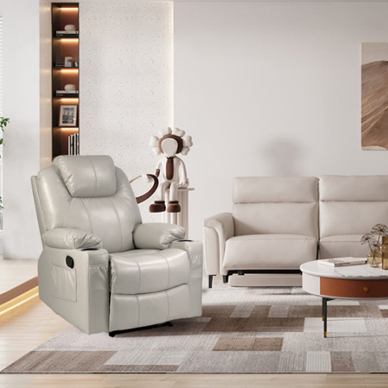 Metal Frame Home Theater Recliner Swivel Rocker Chair with Storage
