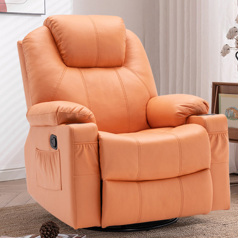 Metal Frame Home Theater Recliner Swivel Rocker Chair with Storage