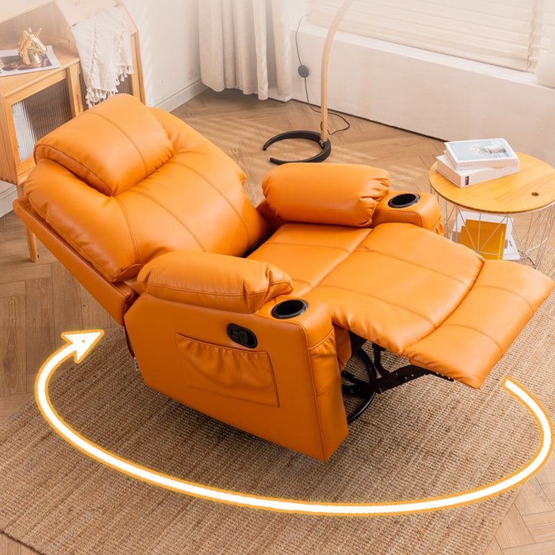 Metal Frame Home Theater Recliner Swivel Rocker Chair with Storage