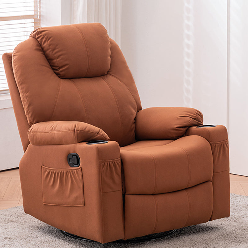 Metal Frame Home Theater Recliner Swivel Rocker Chair with Storage