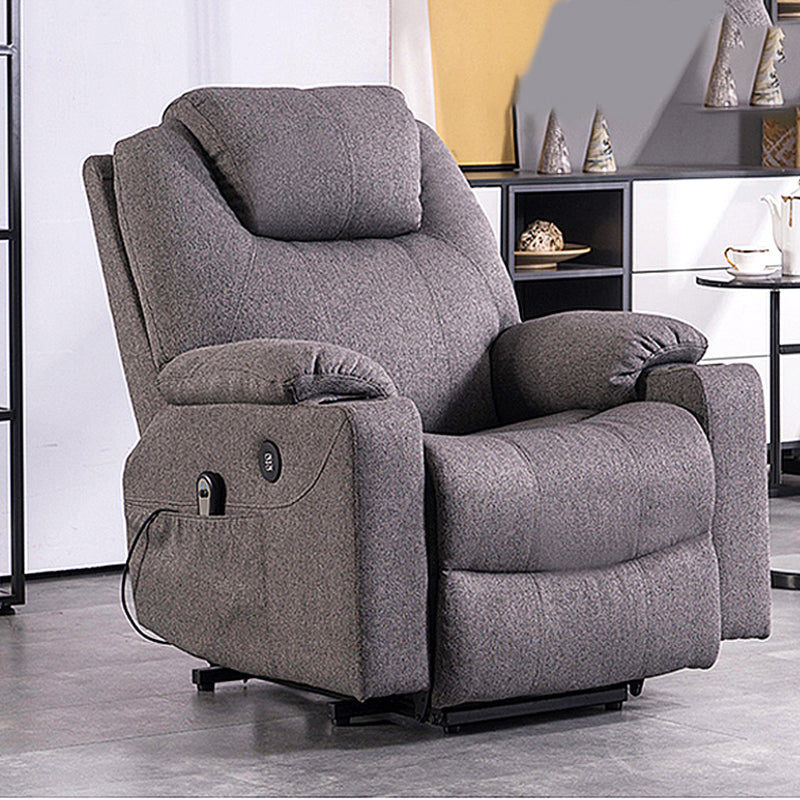 Metal Frame Home Theater Recliner Swivel Rocker Chair with Storage