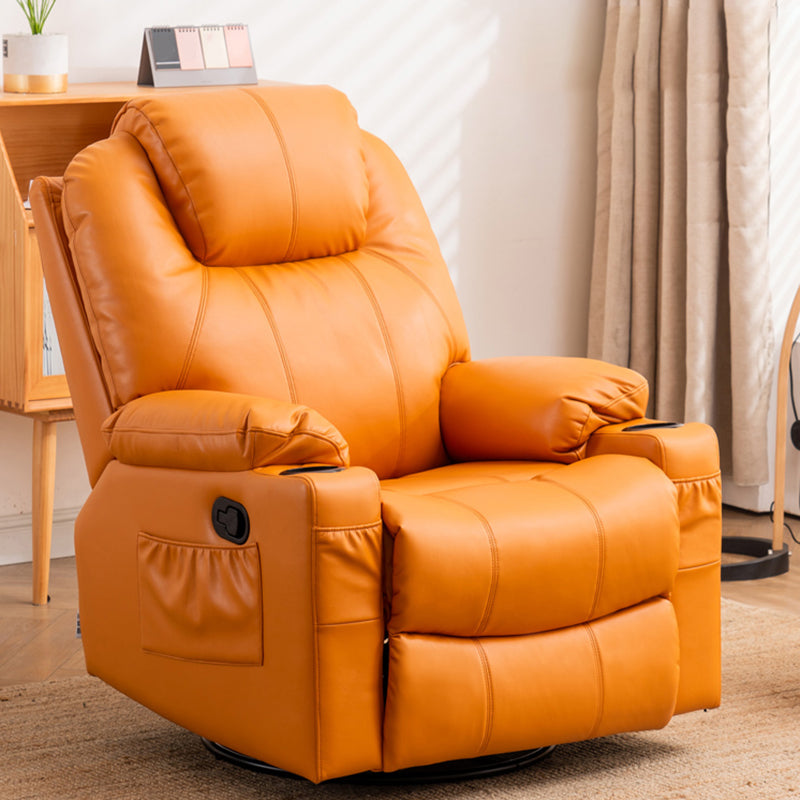 Metal Frame Home Theater Recliner Swivel Rocker Chair with Storage