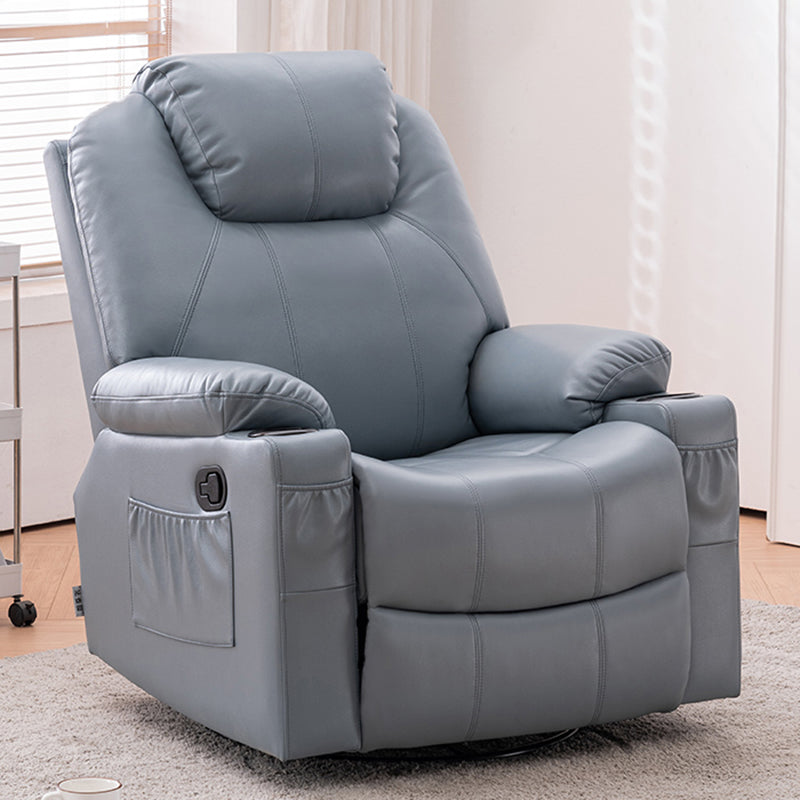 Metal Frame Home Theater Recliner Swivel Rocker Chair with Storage