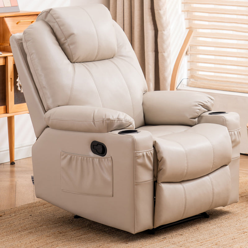 Metal Frame Home Theater Recliner Swivel Rocker Chair with Storage