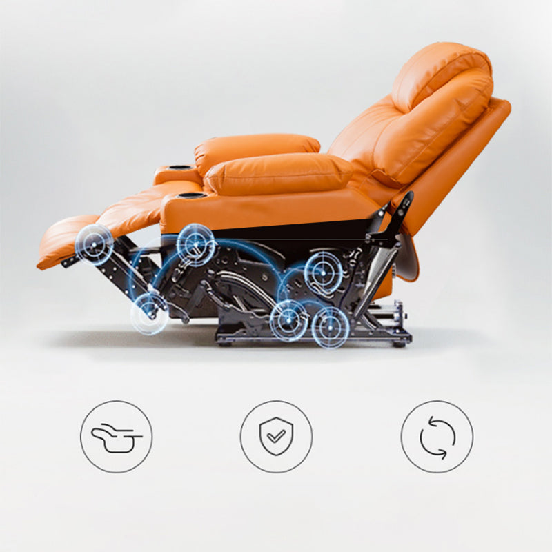 Metal Frame Home Theater Recliner Swivel Rocker Chair with Storage