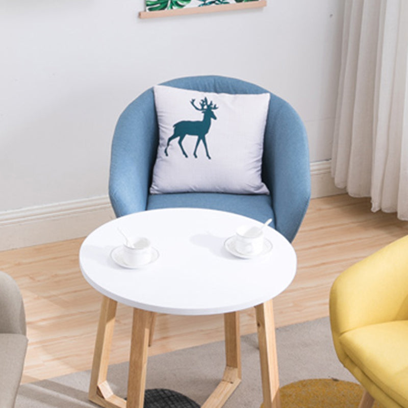 Contemporary Sloped Arms Accent Armchair Basic Four Leg Arm Chair