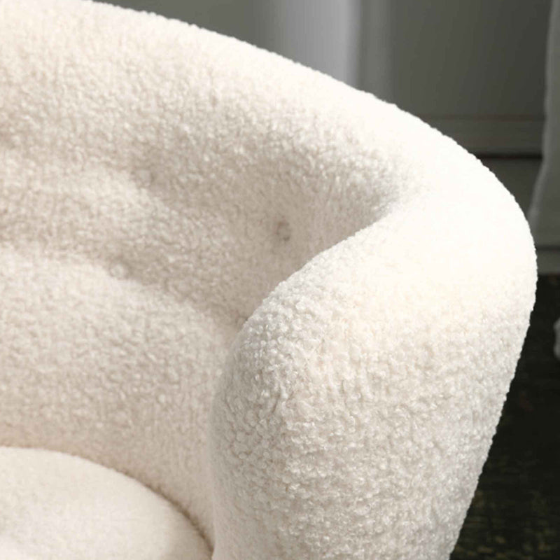 Scandinavian Slipper Accent Chair Solid Wood Frame Slipper Chair