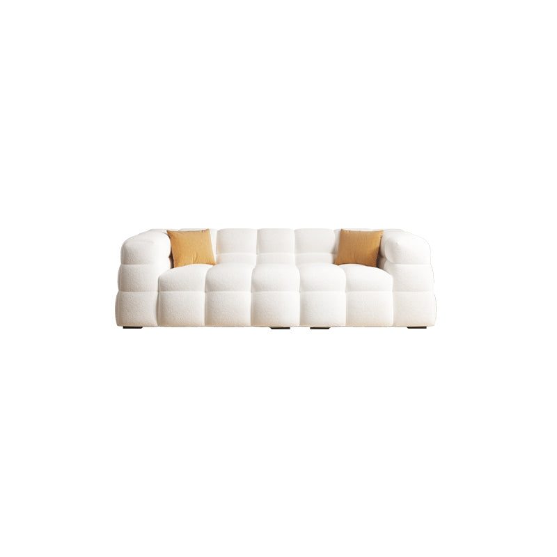 Scandinavian Biscuit Back White Tuxedo Arm Living Room Seating