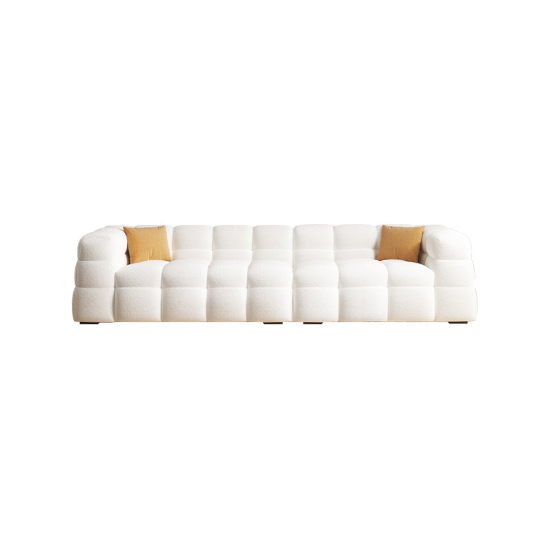 Scandinavian Biscuit Back White Tuxedo Arm Living Room Seating