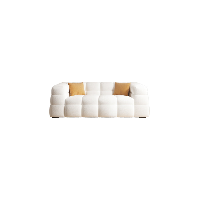 Scandinavian Biscuit Back White Tuxedo Arm Living Room Seating