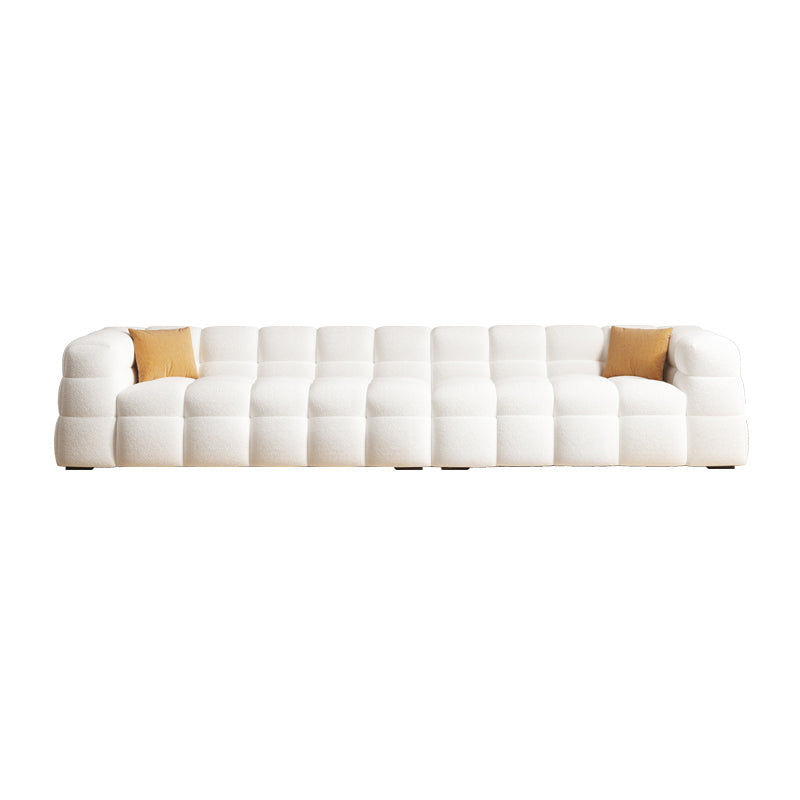 Scandinavian Biscuit Back White Tuxedo Arm Living Room Seating