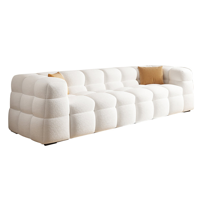 Scandinavian Biscuit Back White Tuxedo Arm Living Room Seating