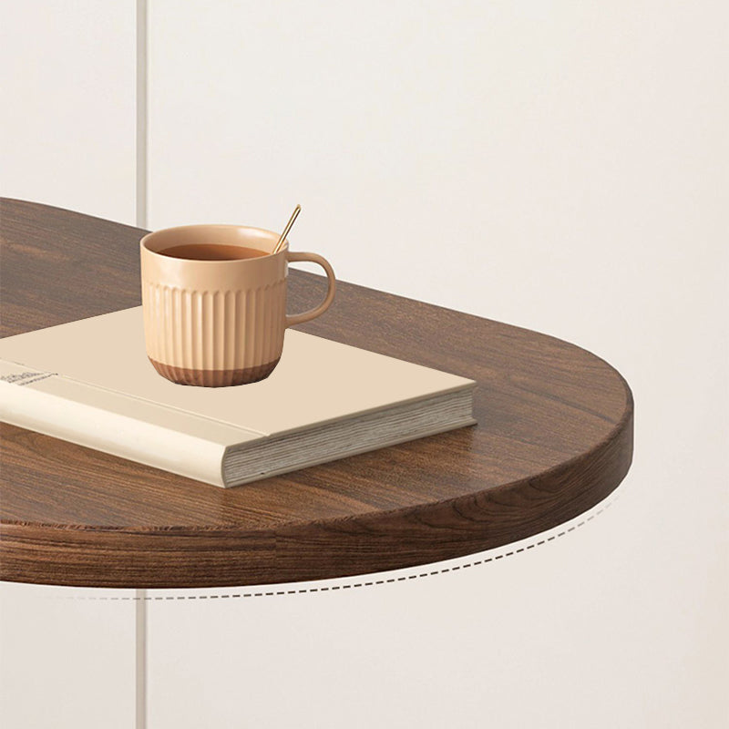 24.8" Tall C-shape End Table Wooden Accent Side Table for Living Room