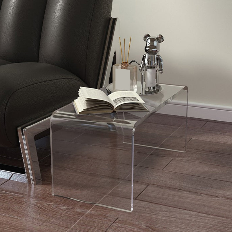 Contemporary Acrylic Side Table Square Sofa Side Accent Table