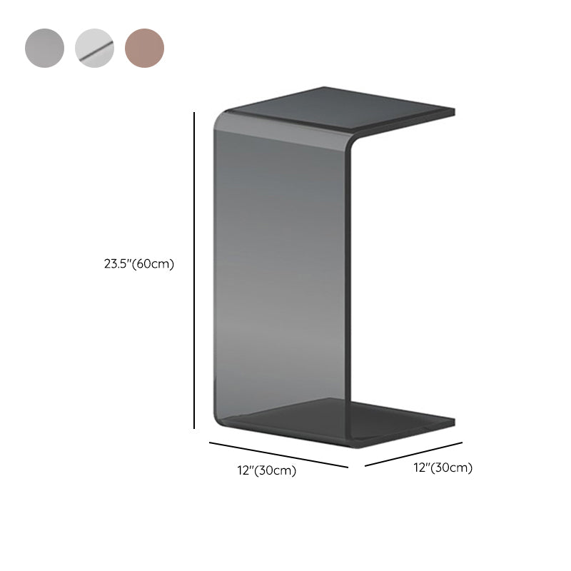 Contemporary Acrylic Side Table Square Sofa Side Accent Table