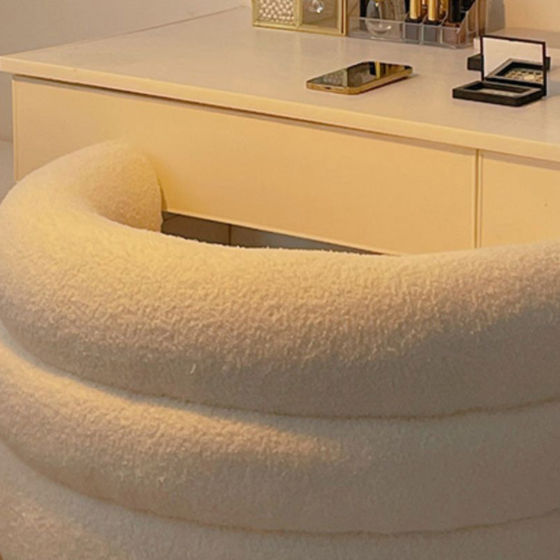 Sewn Pillow Back Chair Solid Color Upholstered Recessed Arms Chair