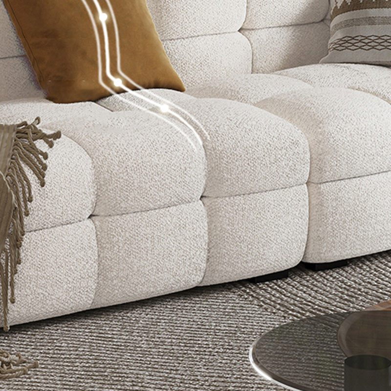 Contemporary Biscuit Back Sofa Tuxedo Arm Loveseat for Living Room