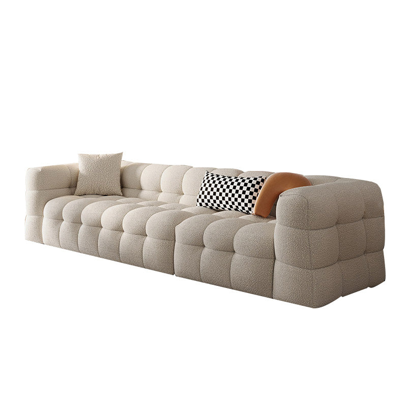 Contemporary Biscuit Back Sofa Tuxedo Arm Loveseat for Living Room