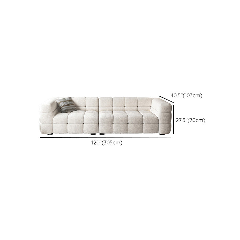 Contemporary Biscuit Back Sofa Tuxedo Arm Loveseat for Living Room